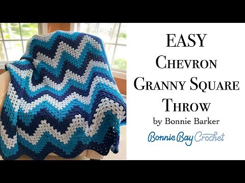 EASY Chevron Granny Square Throw
