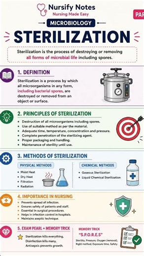 🦠 Sterilization made simple! Learn the basics of Sterilization in just a few seconds
