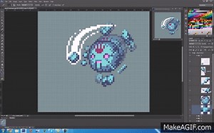 Pixel art/ Adam's Nightmare indie game/ Сharacter animation on Make a GIF