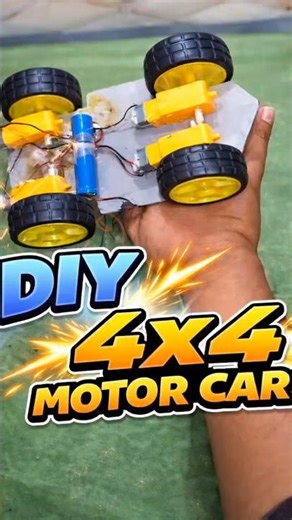 DIY 4x4 Motor Car Power Test 🔥part 2 Homemade RC Car Speed Test #shorts #experiment