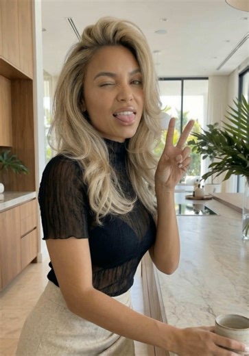 just a lil scroll-stopper energy from my soft hustle era 🖥️🍵✌🏽 #workflow #contentgirl #visuals