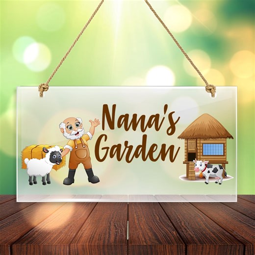 Personalised Garden Sign, Acrylic Garden Plaque, Custom Outdoor Sign, UV Printed Garden Sign, Allotment Sign, Greenhouse Sign