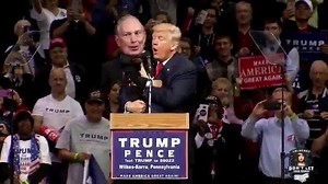 "Mini" Mike Bloomberg made a surprise appearance at a President Trump Rally! | ForAmerica