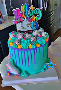 Skate Party Cake Topper: Disco Ball, Radio & Roller Skate Decorations - Etsy
