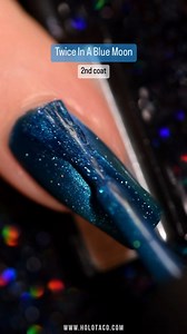 29K views · 1.4K reactions | Make your mani light up the night sky Twice In A Blue Moon  This gleaming aqua-blue magnetic polish shines bright with scattered holographic flakes ✨ #twiceinabluemoon #magneticmagic #holotaco  | Holo Taco | Facebook