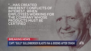 Capt. Sullenberger criticizes FAA and Boeing after crashes