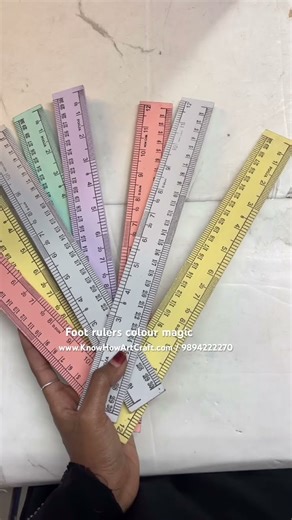 Foot rulers colour magic scale
