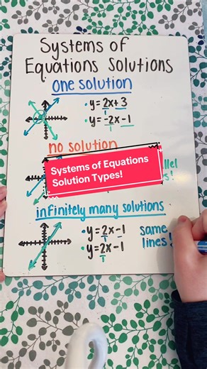 Exploring Different Solutions in Systems of Equations
