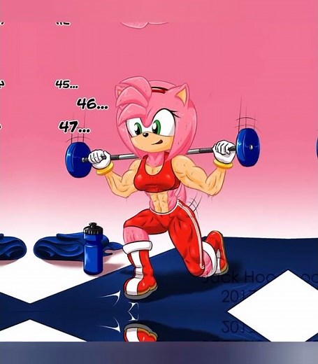 Amy rose muscle growth 😍