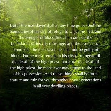 Numbers 35 | Biblical Wisdom - Cities for the Levites