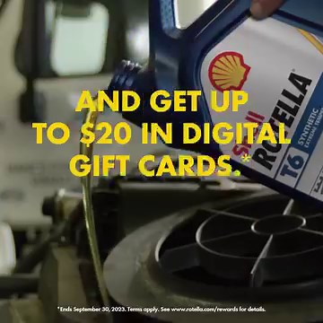 20 reactions · 3 comments | Theres still time to get a $20 digital gift card when you purchase 3 gallons of T6 full synthetic or get a $10 digital gift card when you purchase 3 gallons of T5 synthetic blend. Offer extended through September 30, 2023. Terms apply. See for https://go.shell.com/447dw9d details. | Shell Rotella | Facebook