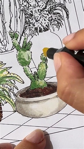 Coloring Process: Interior design pages