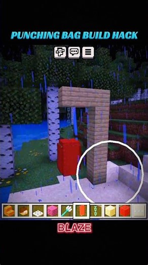 Punching Bag Build Hack 🤯🥊!! #minecraft