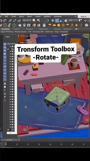 3ds Max Rotate Tool Tutorial | Transform Toolbox Basics #3dsmax #rotate #3dmodeling #tipsandtricks