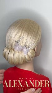 16K views · 178 reactions | How to .., LOW BUN UPDO with only 1 ponytail „in few minutes 珞 Updo Romantic 殺 . “Feel like a queen with this elegant and royal braided hairstyle.” Updo quick & easy Bridal Updo Romantic & Elegant Easy & Simple Romantic Simple & Easy Hair Tutorial Romantic 殺 ✨WATCH ✨LEARN ✨SAFE #fashionstyle #hairstyling #longhairstyles #wedding #braidstyles #weddinginspiration #bridalstyle | MadeByAlexander | Facebook