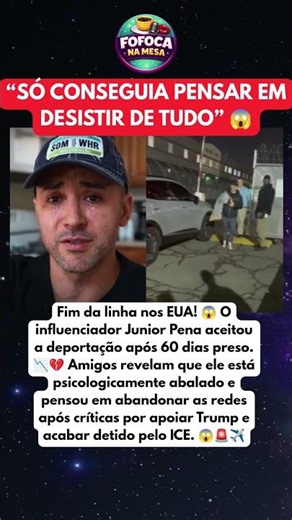 JUNIOR PENA REVELA BASTIDORES da sua PRISÃO pelo TRUMP nos ESTADOS UNIDOS 😱