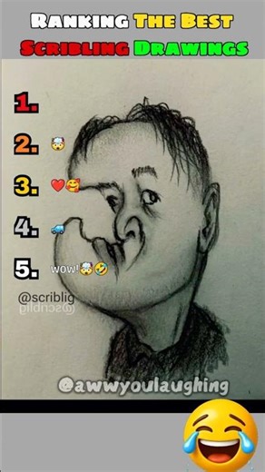🤣RANKING the Funniest Scribble Drawings EVER!#ranking #funny #drawing