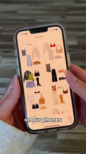 Now I get to have my closet app on my phone to see my #clothes & #outfits 📱 #fashion #organization