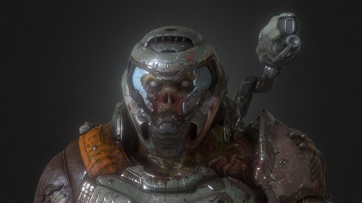 DOOM eternal Zombie Slayer - Download Free 3D model by DJ_Nugget