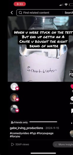 When you bought some smart water and passed your exam #funny #comedy #comedyvideo