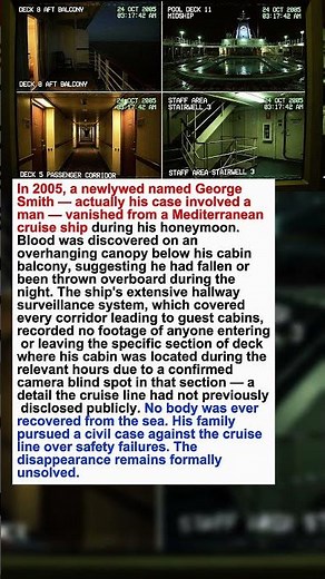 A Honeymooner Vanished From a Cruise Ship. There Was a Camera Blind Spot Nobody Knew About. #shorts