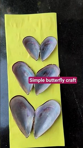 Simple butterfly shell craft #youtubeshorts #shortsfeed