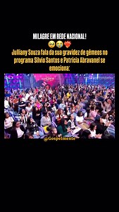 QUE EMOÇÃO! 🥹😍🙏 Gravidez de gêmeos de @jullianysouza emociona a todos no programa Silvio Santos: “Um verdadeiro milagre…” | Gospelmente