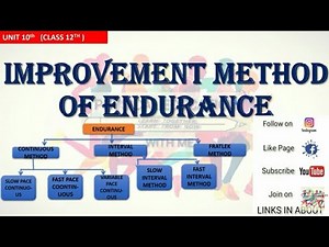 IMPROVEMENT METHOD OF ENDURANCE CONTINUOUS TRAINING || Physical Education || Class 12 || Unit 10 |