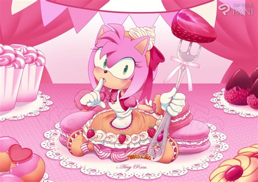Fanart - Dulce Amy . #sonicthehedgehog #sonicfanart #segafanart #fanartsega #fanart #amyrose #amyrosefanart #amy #sonicdash #sonicfrontiers #dulceamy