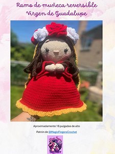 Virgen De Guadalupe Muñeca Reversible - SOLO PATRÓN PDF - Etsy