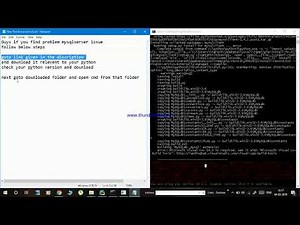 pip install mysqlclient Error |Install Python mysqlclient in Windows 10