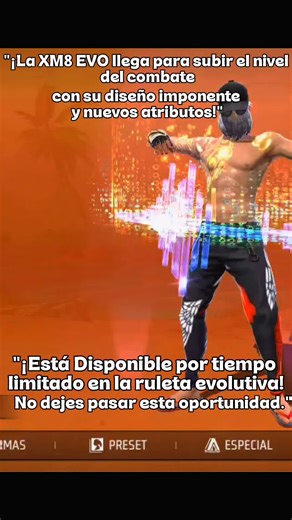 parte 2 ¡La XM8 EVO llega para subir el nivel del combate! Con nuevos atributos y un diseño imponente. ¡Disponible por tiempo limitado! #FreeFire #FreeFireLATAM #xm8ff #freefire_lover #freefire