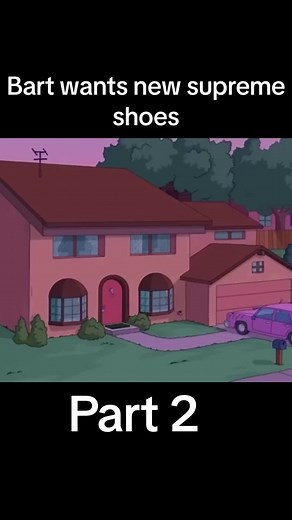 Bart got new suprme sneakers but little he knows 😨 #supreme #bart #simpsons