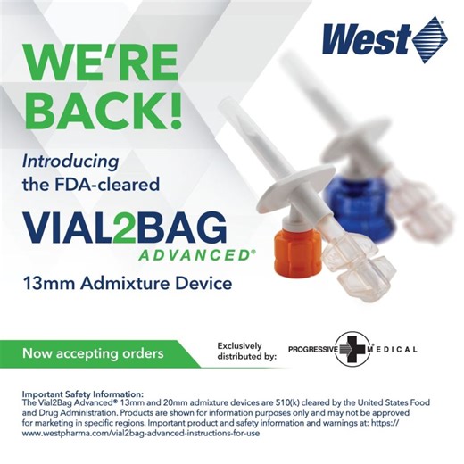 Our Vial2Bag Advanced® admixture device, now available in 20mm and 13mm sizes, offers universal*compatibility with any IV bag brand*! Learn more here: https://bit.ly/3wRJZFJ Rx Only. This ad is… | West Pharmaceutical Services