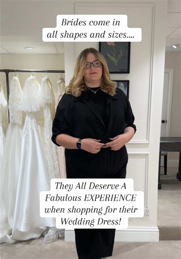 This is at the heart of my business….making sure that Every Bride feels incredible in their chosen dress. #plussizeweddingdress #plussizebride #weddingdressshopping #plussizeboutique #weddingdress www.bridalsuitegowns.co.uk