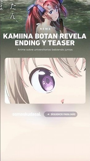 El nuevo anime yuri 'Kamiina Botan, Her Drunken Appearance is Like a Lily' soltó su primer avance