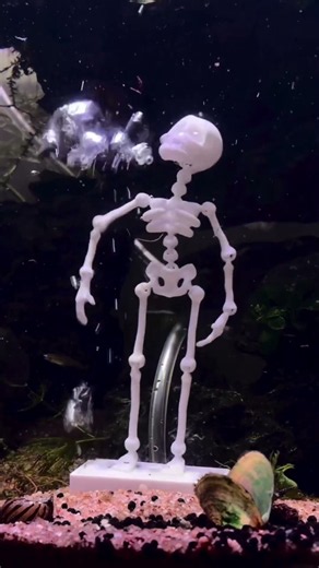 I 3D printed the coolest aquarium decoration 💀 #3dprinting