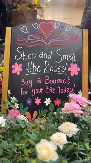 Dahlia Sage Community Market on Instagram: "Dahlia and Sage is the best place in town for Valentine’s Day flowers! We also have plenty of bouquets made by the @cloverdale_ffa which you can support by buying them! Stop and smell the roses, and the rotisserie chicken as well, it is delectable!"