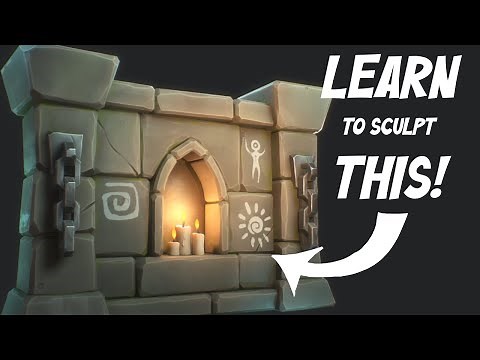 HOW I sculpt STYLIZED STONE for GAMES | TUTORIAL