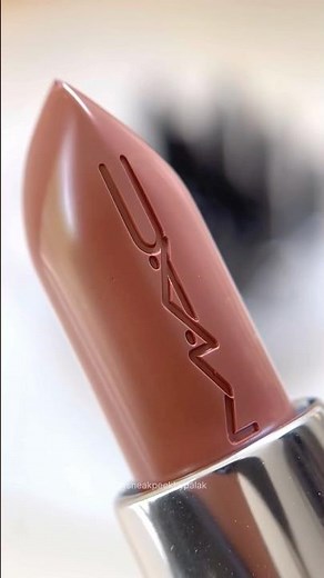 M.A.C Lustreglass Nude Lipstick Signature Move #maccosmetics #lipstick #swatches #trending #shorts