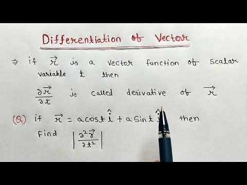 differentiation of vector || how to differentiate a vector function