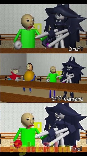 Baldi and Miss Circle Eat Behind the Scenes! #baldisbasics #baldi #pghlfilms #animation #roblox