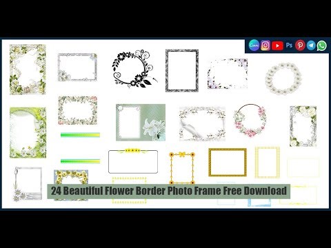 Flower Border Photo Frame | Floral Frame Easy Download Guide