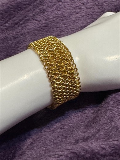 Golden European 4 in 1 Weave Chainmail Bracelet - Etsy Canada