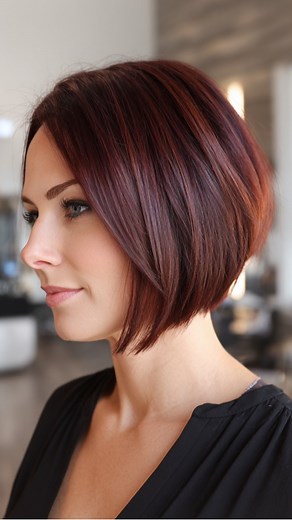 34 Sleek One-Length Bob Haircut😍 Simplicity meets sophistication with these sleek one-length bobs! 💇‍♀️✨ Perfectly polished and easy to style, they bring a timeless charm that never goes out of fashion. #OneLengthBob #SleekHair #BobHaircut #ChicStyle #TrendyHair2025 | FashionTeens