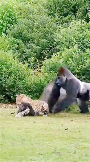 wildanimalstory on Instagram: "Gorilla saved her baby from leopard attack and beat it 😭 _ _ _ _ _ _ _ _ #gorilla #leopard #leopardvsgorilla #wildaustralia #wildanimals #wildatlanticway #discovery #discoveryearth #nature #krugernationalpark #kruger #maasai #netgeo #net #nationalgeographic"