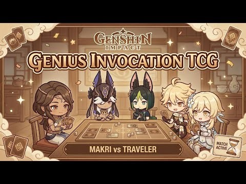 Genshin Impact | Genius Invokation TCG Gameplay | Beginner Guide Match | Victory 