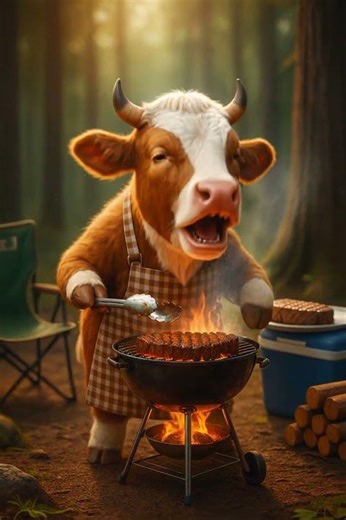 What if cute animals were grilling meat? part.24 #cute #animals #meat #eating
