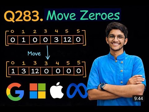 LeetCode 283: Move Zeroes | C++ Solution