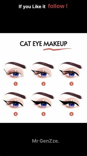 Perfect Cat Eye Makeup Tutorial for Beginners#fashion#viralshorts